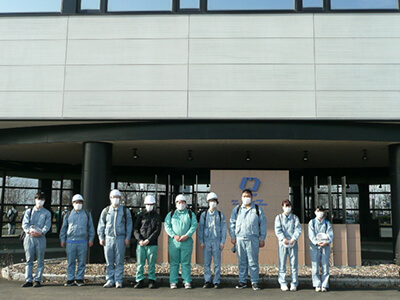 釧路工業高等専門学校の学生が会社見学で来社した